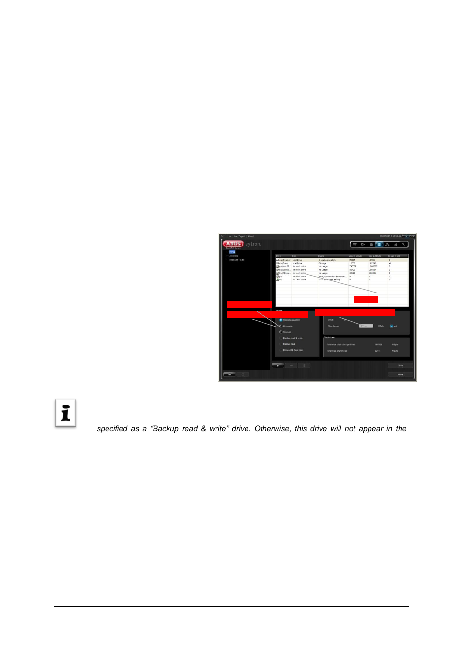 Setting the storage drives (drive settings) | ABUS TV3220 User Manual | Page 69 / 171