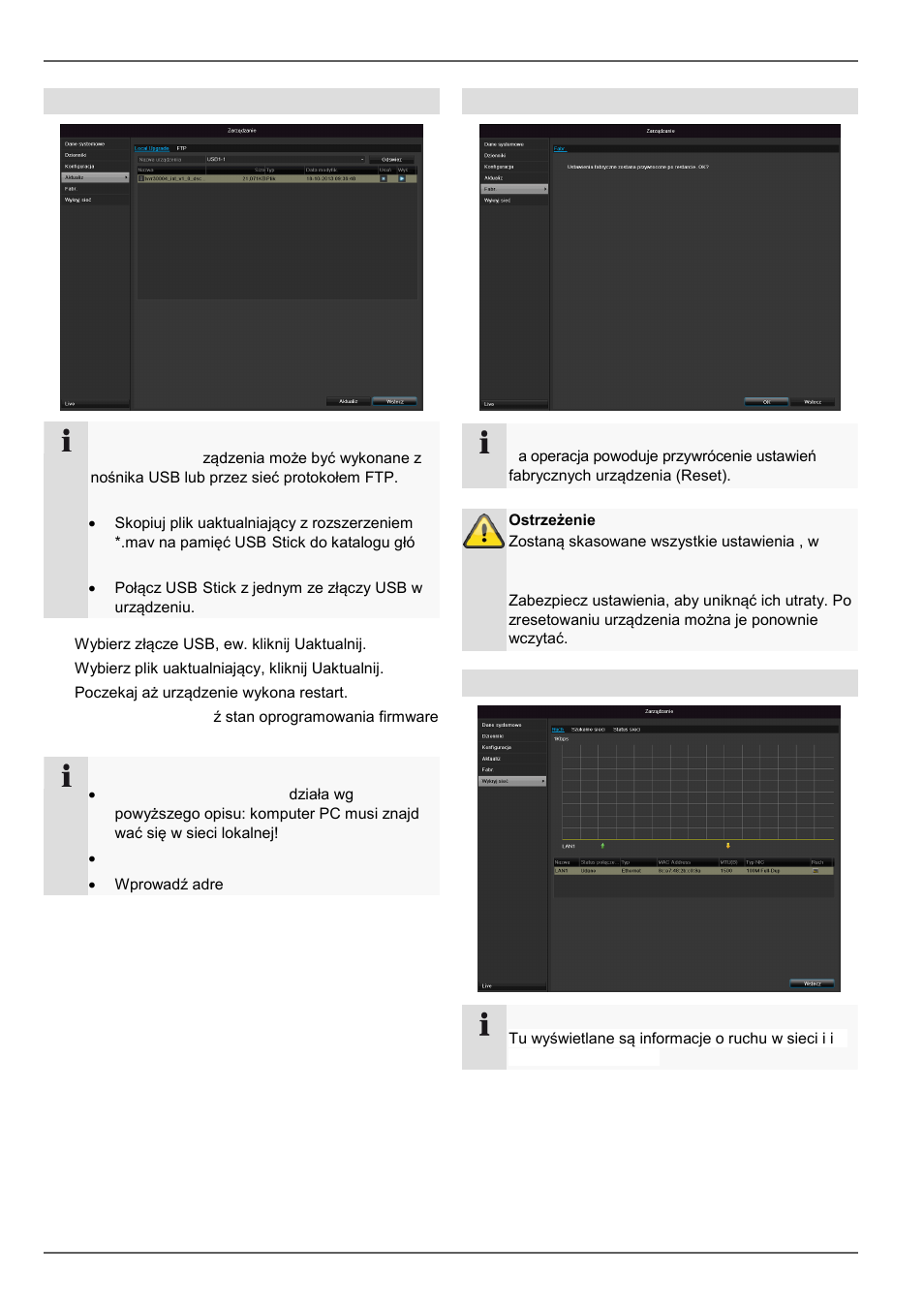 Konserwacja, Uaktualnienie, Resetowanie systemu | Net detect | ABUS TVVR30004 Operating instructions User Manual | Page 389 / 569