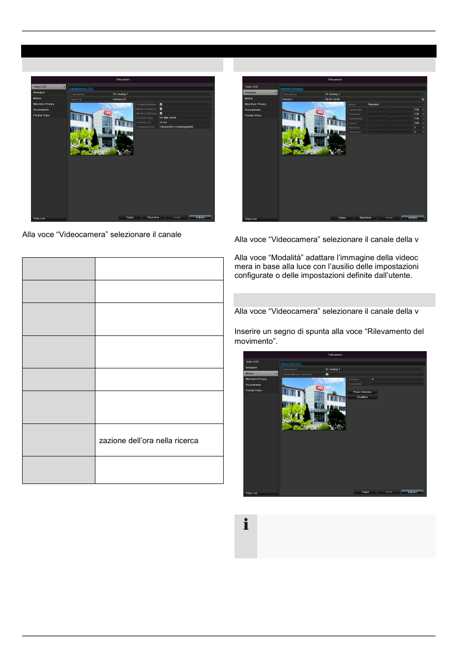 Videocamera, Immagine, Movimento | ABUS TVVR30004 Operating instructions User Manual | Page 488 / 569