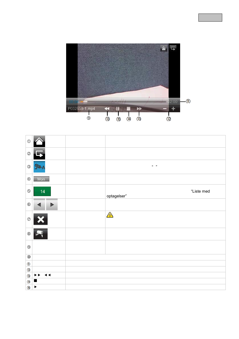 Visning af optagelse | ABUS TVAC16000B User Manual | Page 86 / 139