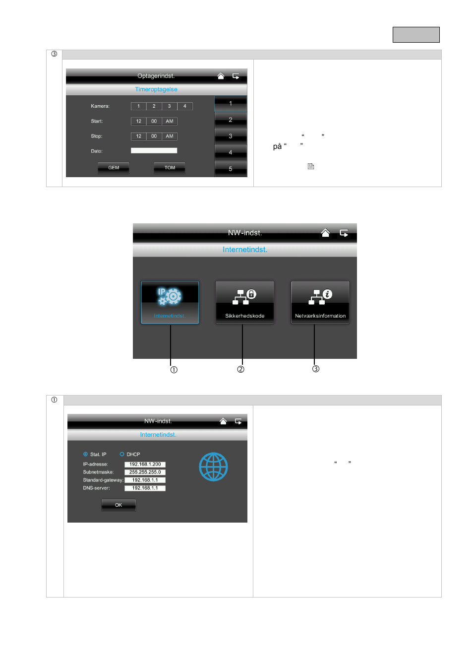 Netværksindstillinger | ABUS TVAC16000B User Manual | Page 90 / 139