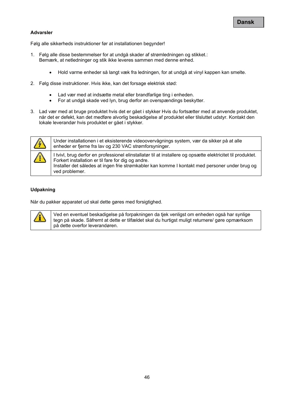 ABUS TVAC35500–TVAC35520 User Manual | Page 46 / 52