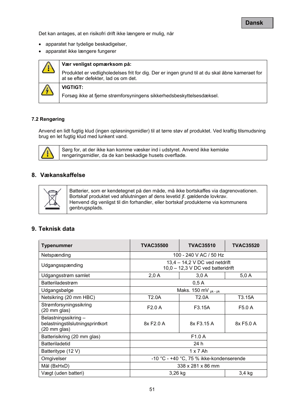 ABUS TVAC35500–TVAC35520 User Manual | Page 51 / 52