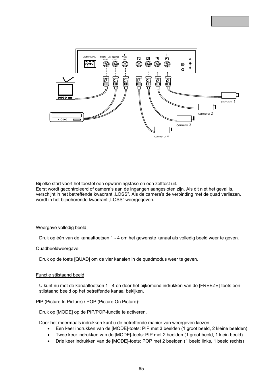 Nederlands 6. systeemopbouw, Functiebeschrijving | ABUS TVAC21000 User Manual | Page 68 / 98