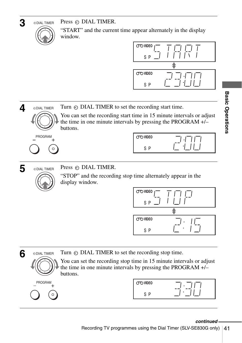 Ons* (41) (53) | Sony SLV-SE230G User Manual | Page 41 / 76