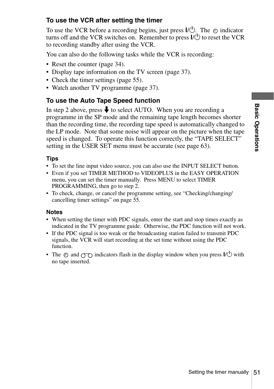 Sony SLV-SE230G User Manual | Page 51 / 76