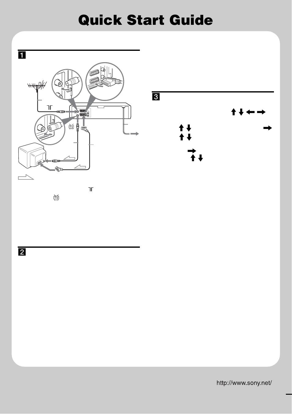 Quick start guide | Sony SLV-SE230G User Manual | Page 76 / 76
