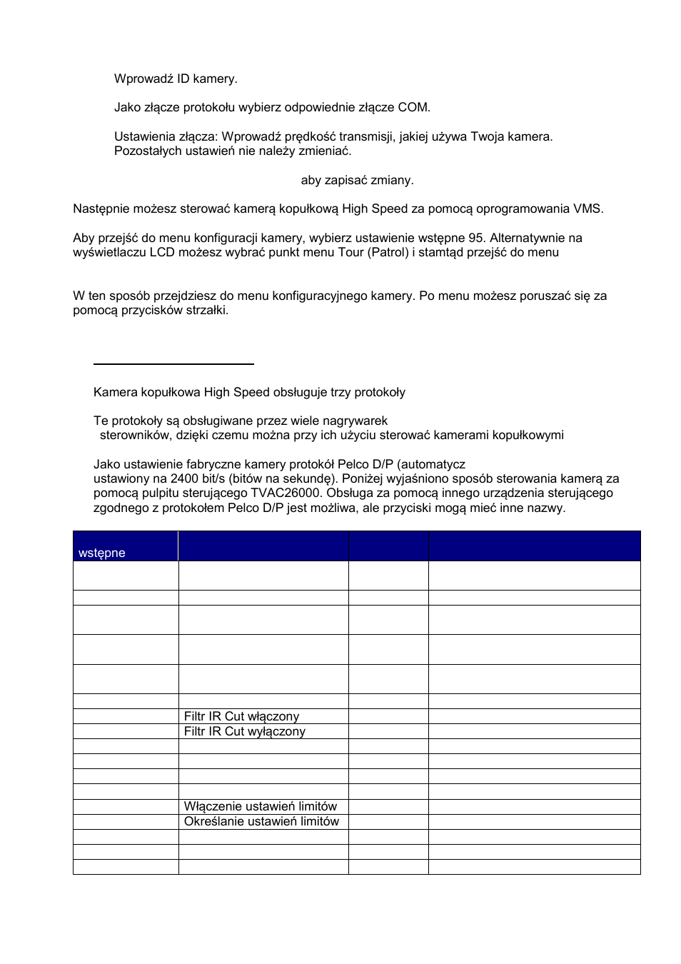 Kombinacje klawiszy | ABUS TVCC81500 Operating instructions User Manual | Page 122 / 139