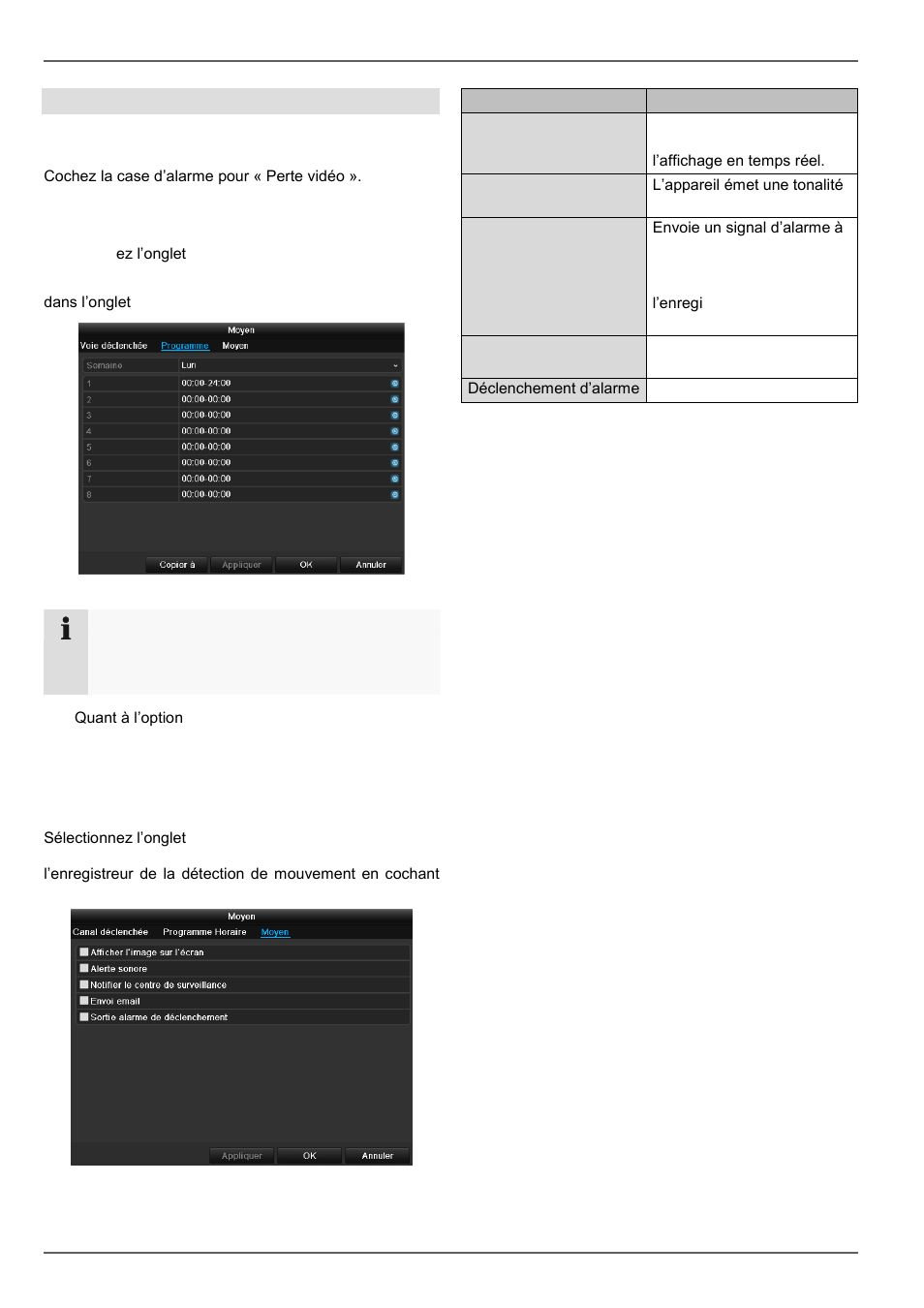 Caméra, Perte vidéo | ABUS TVHD80110 Operating instructions User Manual | Page 213 / 408