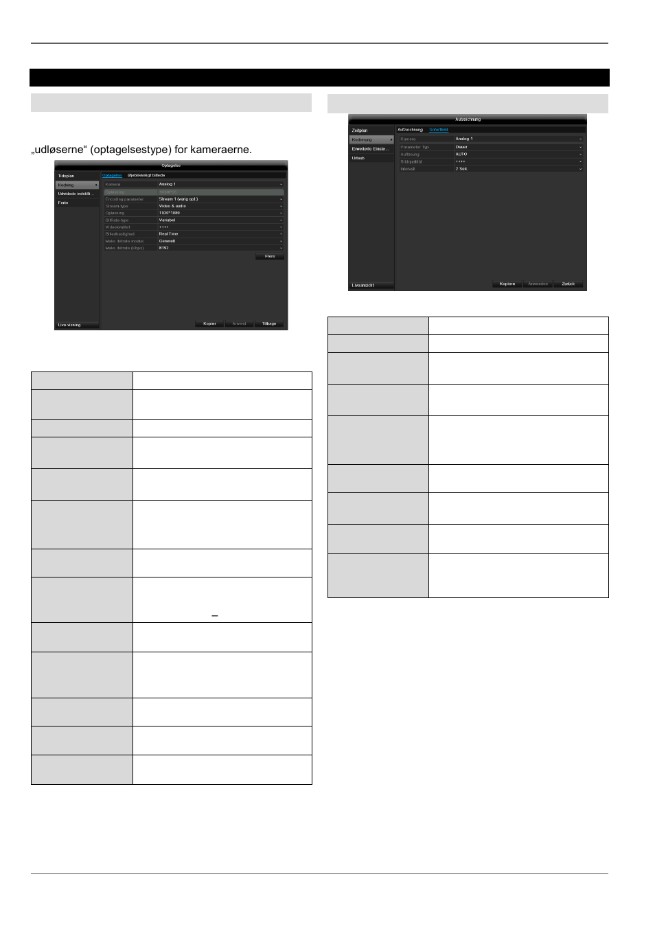 Kodning, Kartotekskortet optagelse, Tab substream | ABUS TVHD80110 Operating instructions User Manual | Page 273 / 408