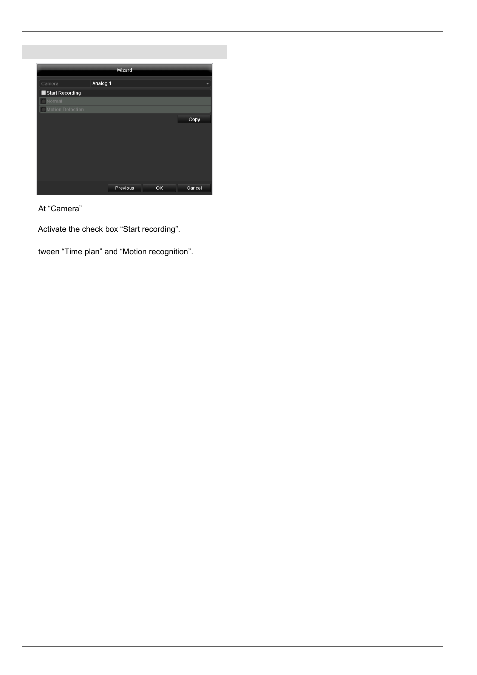 Setup wizard, Camera recording | ABUS TVVR45021 Operating instructions User Manual | Page 108 / 458