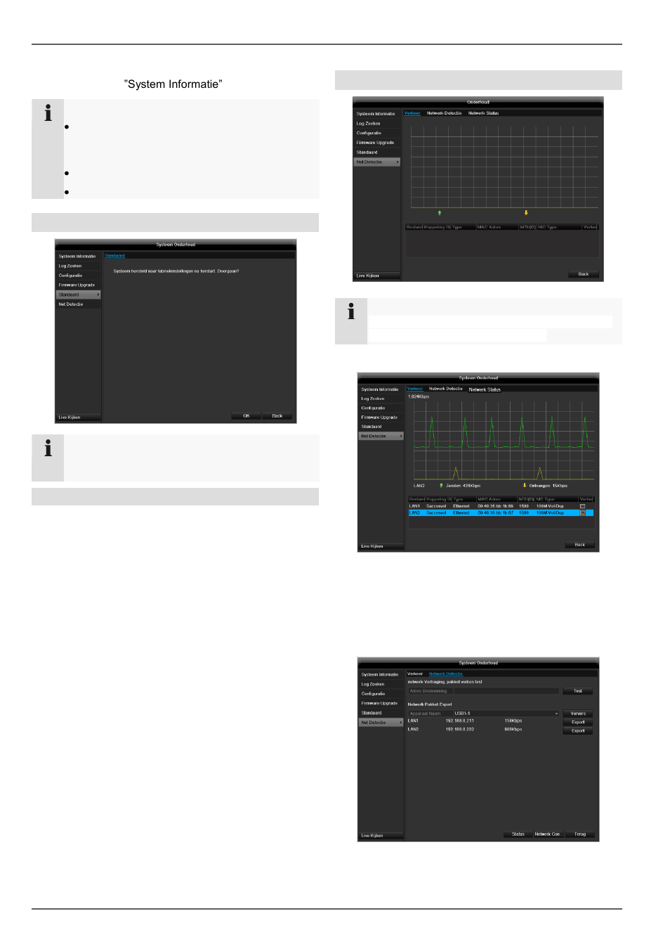 Onderhoud, Standaard, Netzwerk | ABUS TVVR45021 Operating instructions User Manual | Page 216 / 458