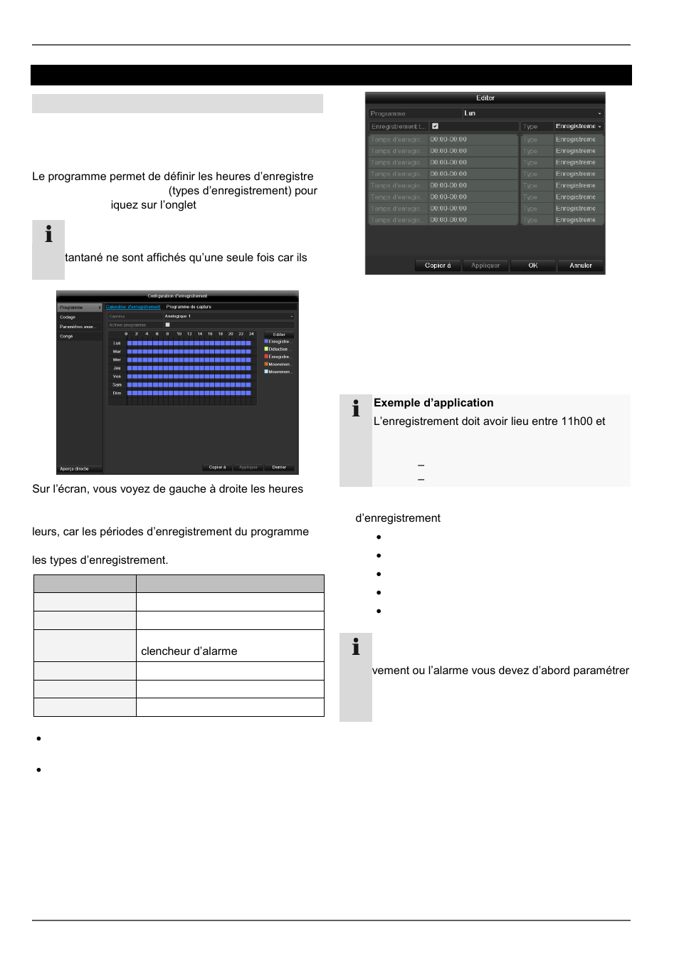 Planning, Configuration d´enregistrement, Configuration | ABUS TVVR45021 Operating instructions User Manual | Page 282 / 458