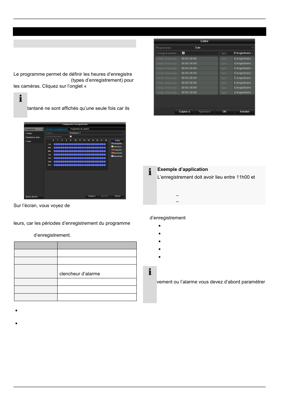Planning, Configuration d´enregistrement, Configuration | ABUS TVVR45030 Operating instructions User Manual | Page 288 / 508