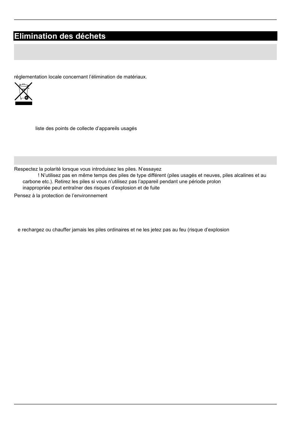 P. 257, Elimination des déchets | ABUS TVVR60021 User Manual | Page 257 / 394