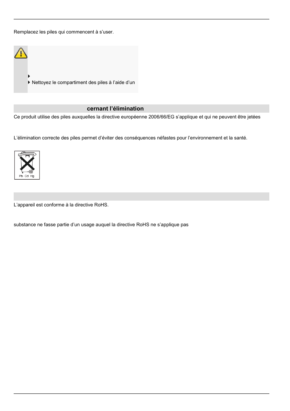 Elimination des déchets, Remarque concernant la directive européenne rohs | ABUS TVVR60021 User Manual | Page 258 / 394
