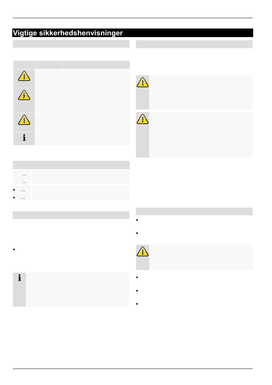 Vigtige sikkerhedshenvisninger, Symbolforklaring, Korrekt anvendelse | Generelt, Strømforsyning | ABUS TVVR60021 User Manual | Page 271 / 394