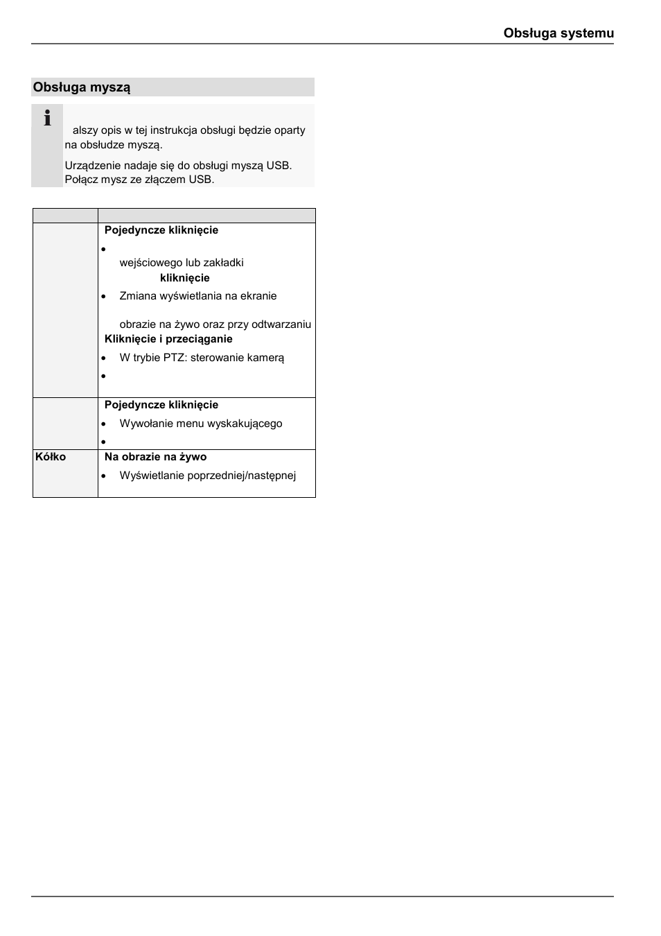 Obsługa systemu, Obsługa myszą | ABUS TVVR60021 User Manual | Page 343 / 394