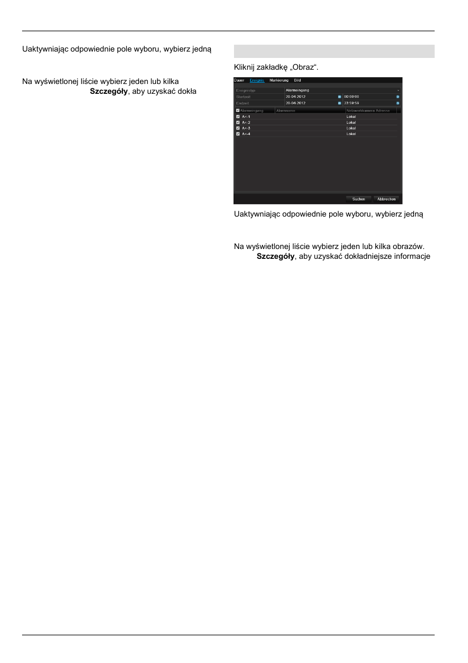 Odtwarzanie, Obraz | ABUS TVVR60021 User Manual | Page 379 / 394