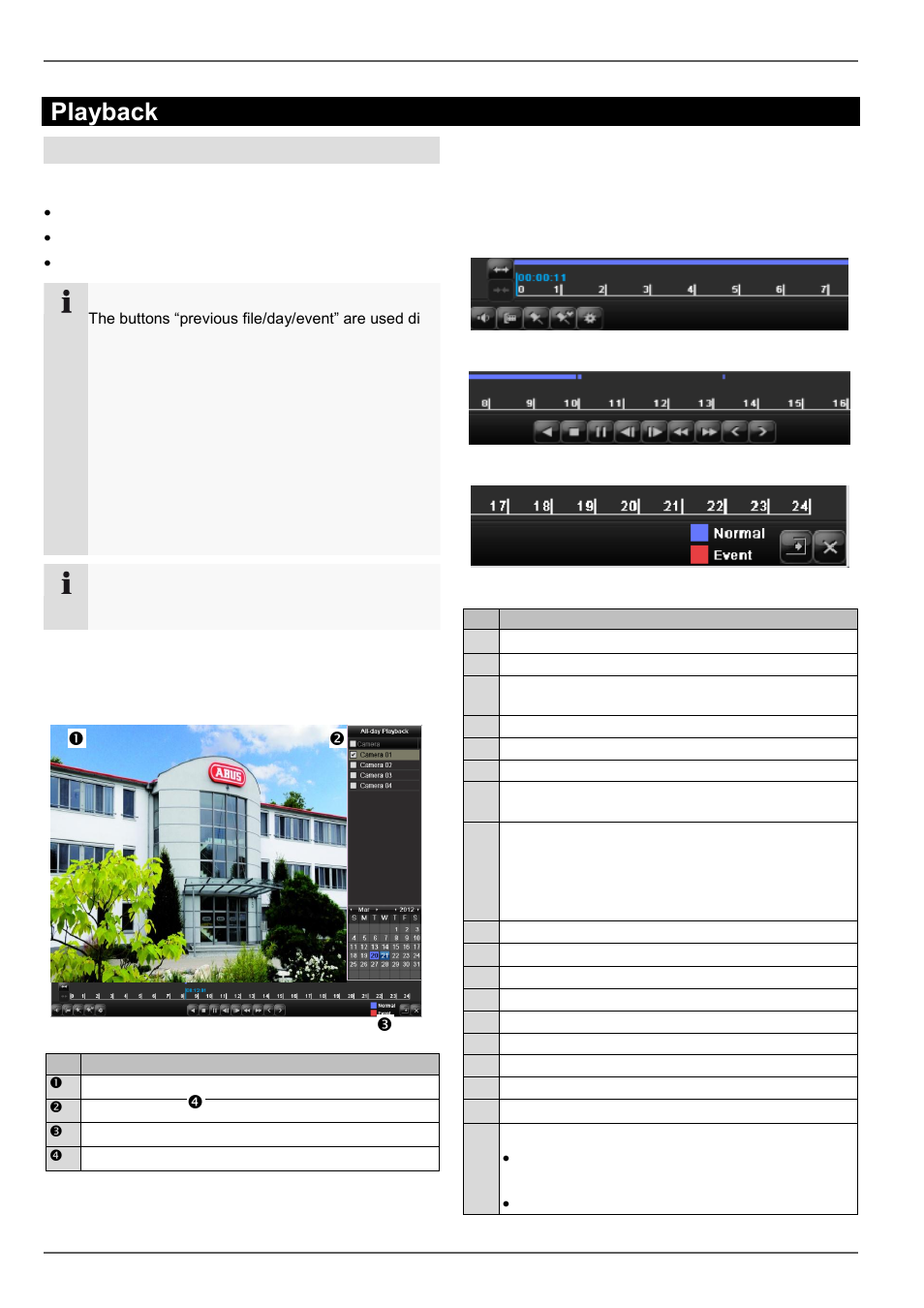 Fehler! kein gültiges resultat für tabel- le, Playback | ABUS TVVR60021 User Manual | Page 90 / 394