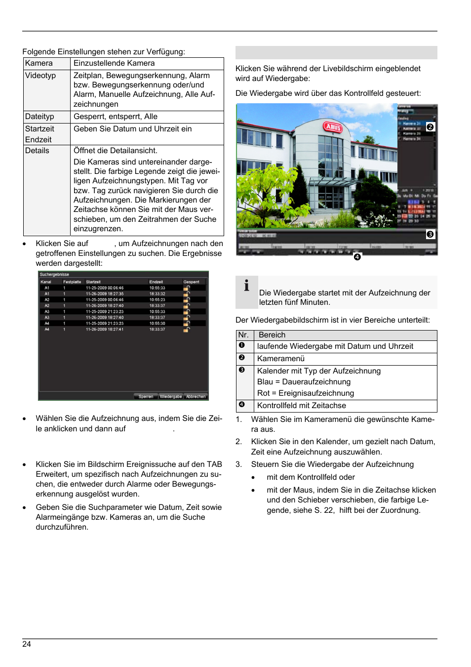 Wiedergabe: erweiterte ereignissuche | ABUS TVVR20001 User Manual | Page 24 / 313