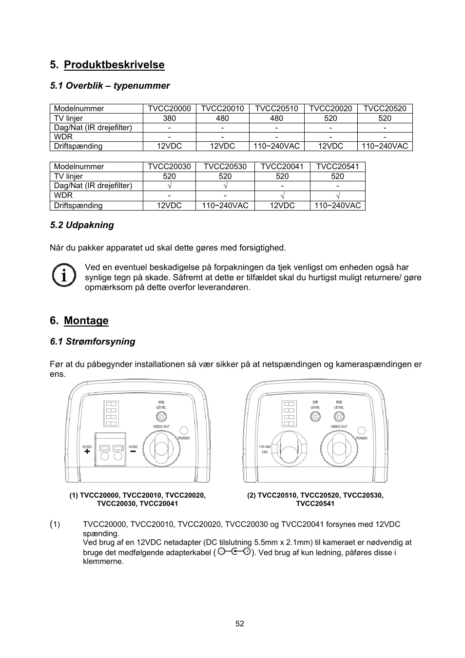 Produktbeskrivelse, Montage | ABUS TVCC20000-TVCC20541 User Manual | Page 52 / 58
