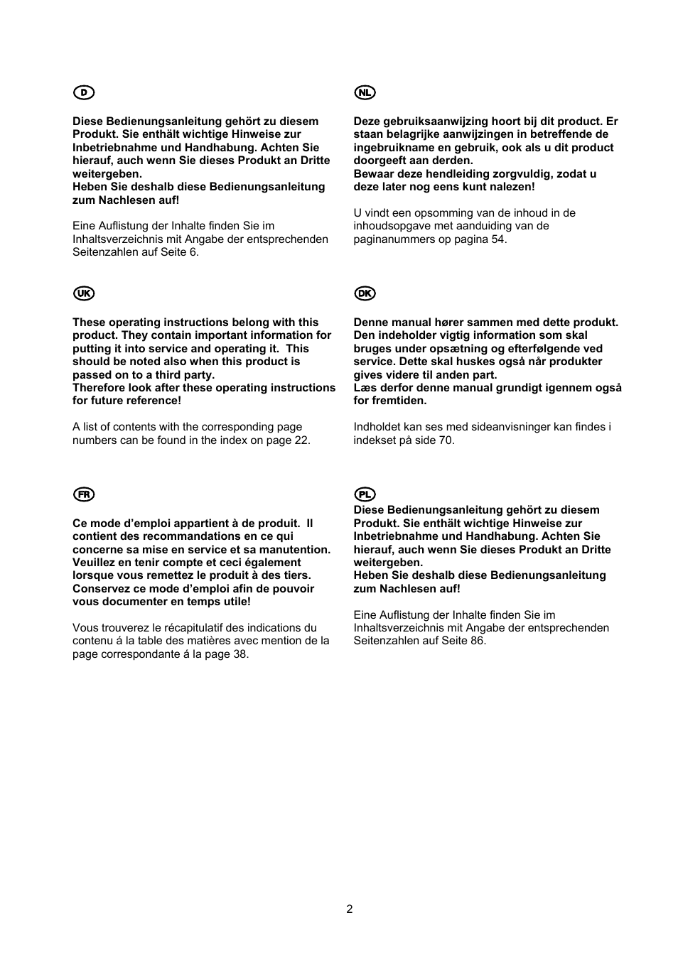 ABUS TVHD50000 User Manual | Page 2 / 100