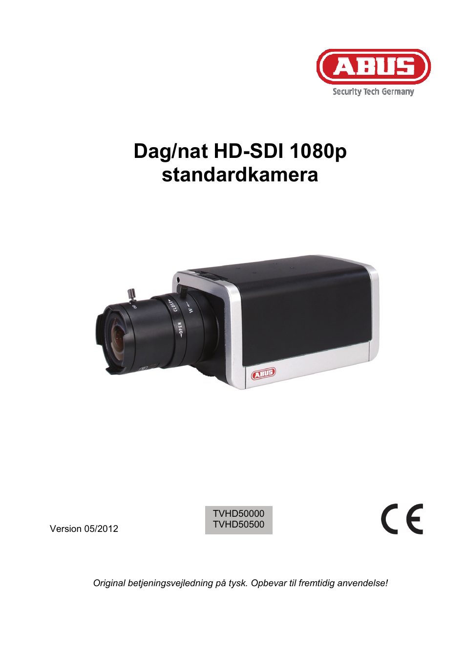 Dag/nat hd-sdi 1080p, Standardkamera | ABUS TVHD50000 User Manual | Page 67 / 100