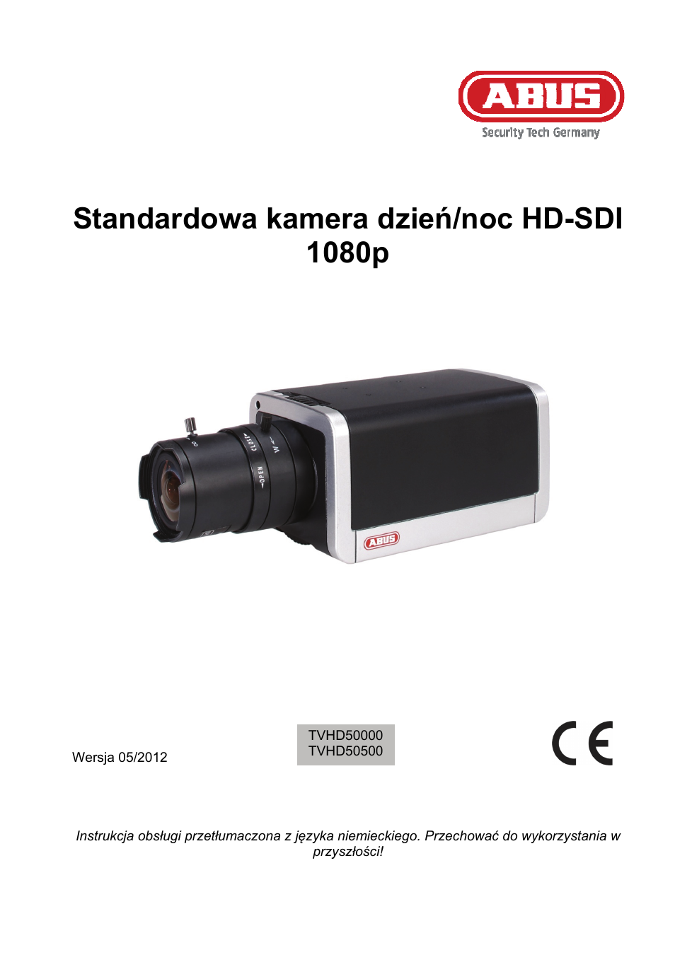 Standardowa kamera dzień/noc hd-sdi 1080p | ABUS TVHD50000 User Manual | Page 83 / 100