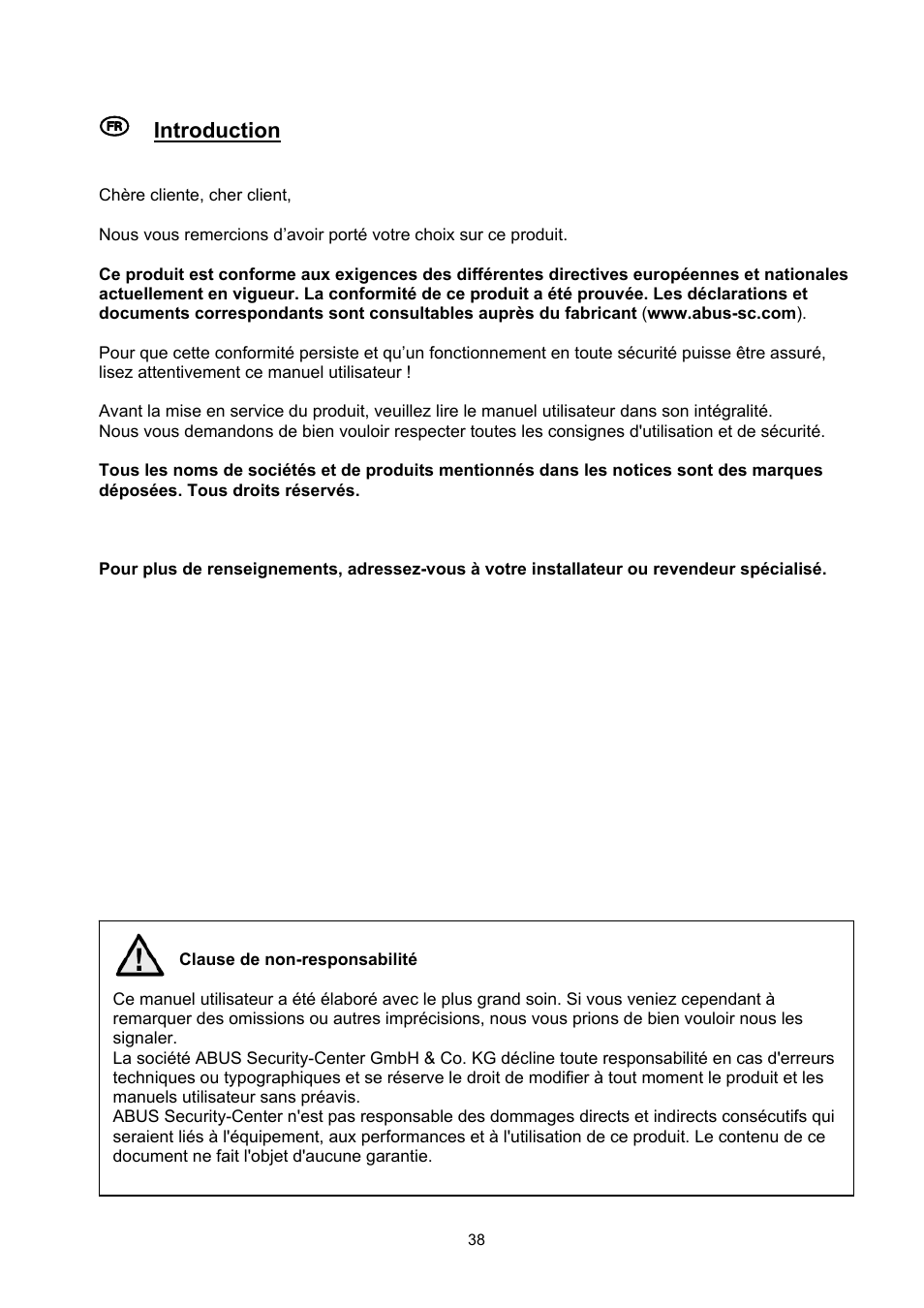 ABUS TVHD71000 User Manual | Page 38 / 106