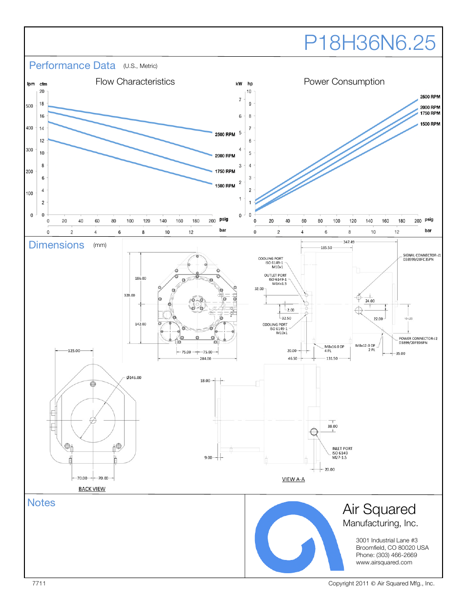 Air squared | Air Squared P18H36N6.25 User Manual | Page 2 / 2