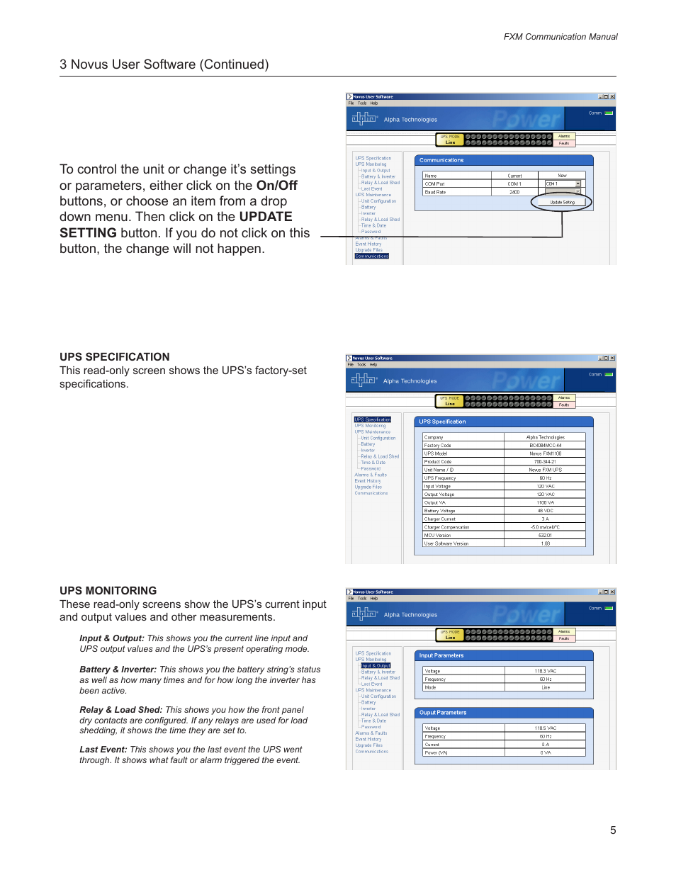 Alpha Technologies FXM Communication User Manual | Page 7 / 16