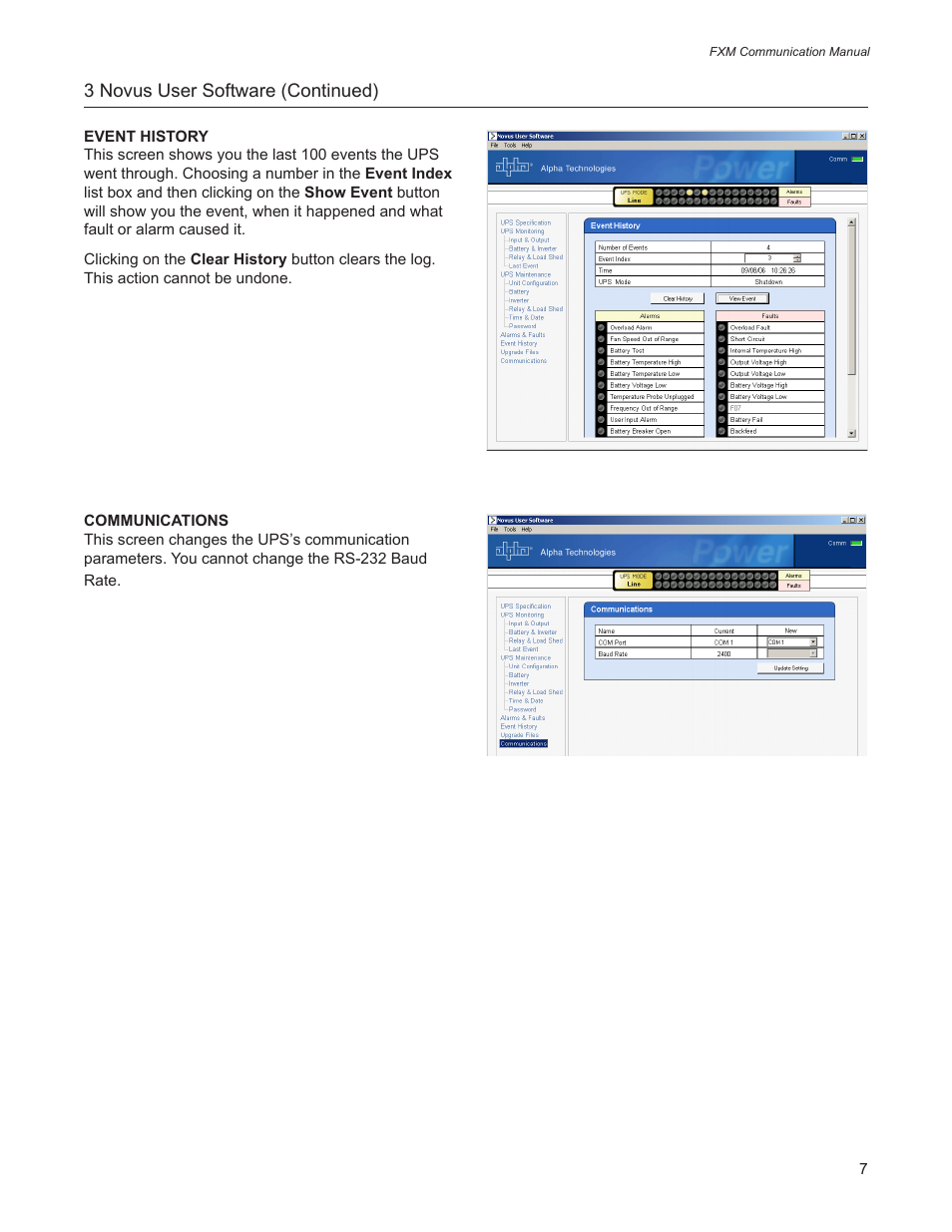 Alpha Technologies FXM Communication User Manual | Page 9 / 16