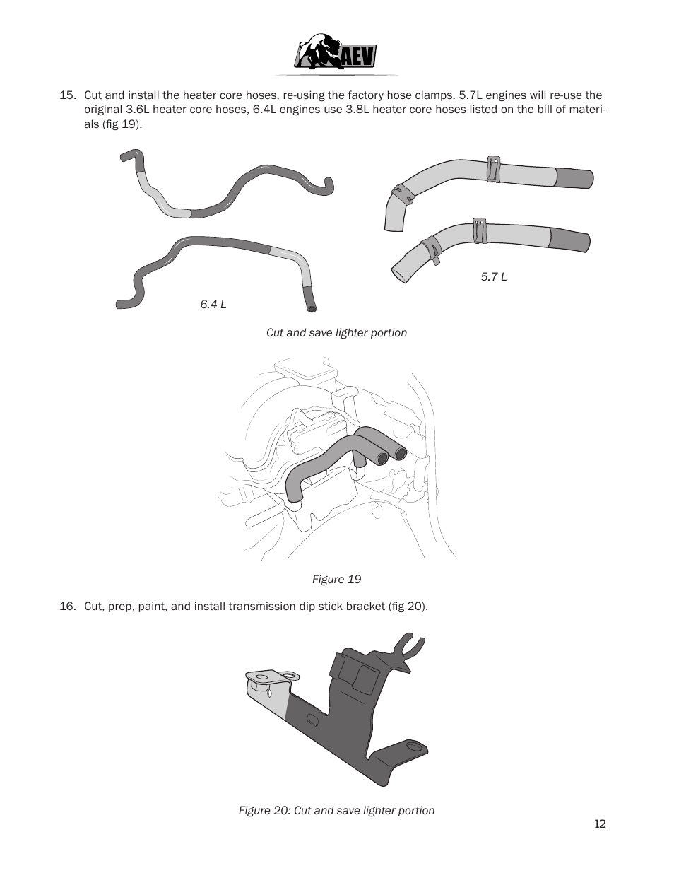 American Expedition Vehicles JK HEMI Builder Kit - Installation Guide for 12+ JK Wrangler User Manual | Page 14 / 37