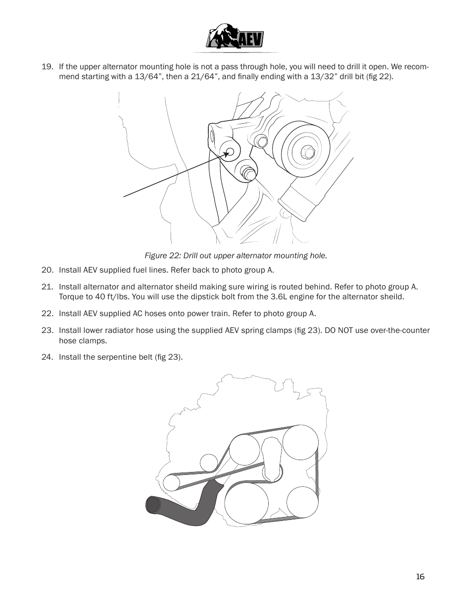 American Expedition Vehicles JK HEMI Builder Kit - Installation Guide for 12+ JK Wrangler User Manual | Page 18 / 37