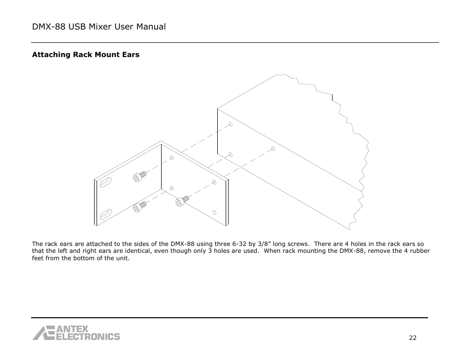 Dmx-88 usb mixer user manual | Antex Electronics DMX-88 USB Recording Mixer User Manual | Page 22 / 26