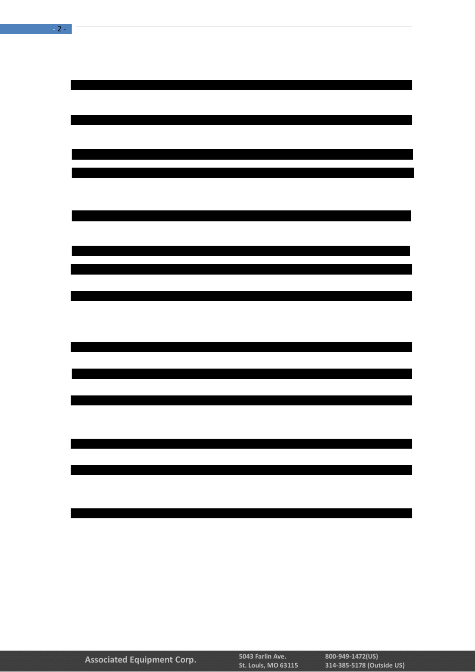 Associated Equipment 12-1015 Manual User Manual | Page 2 / 56