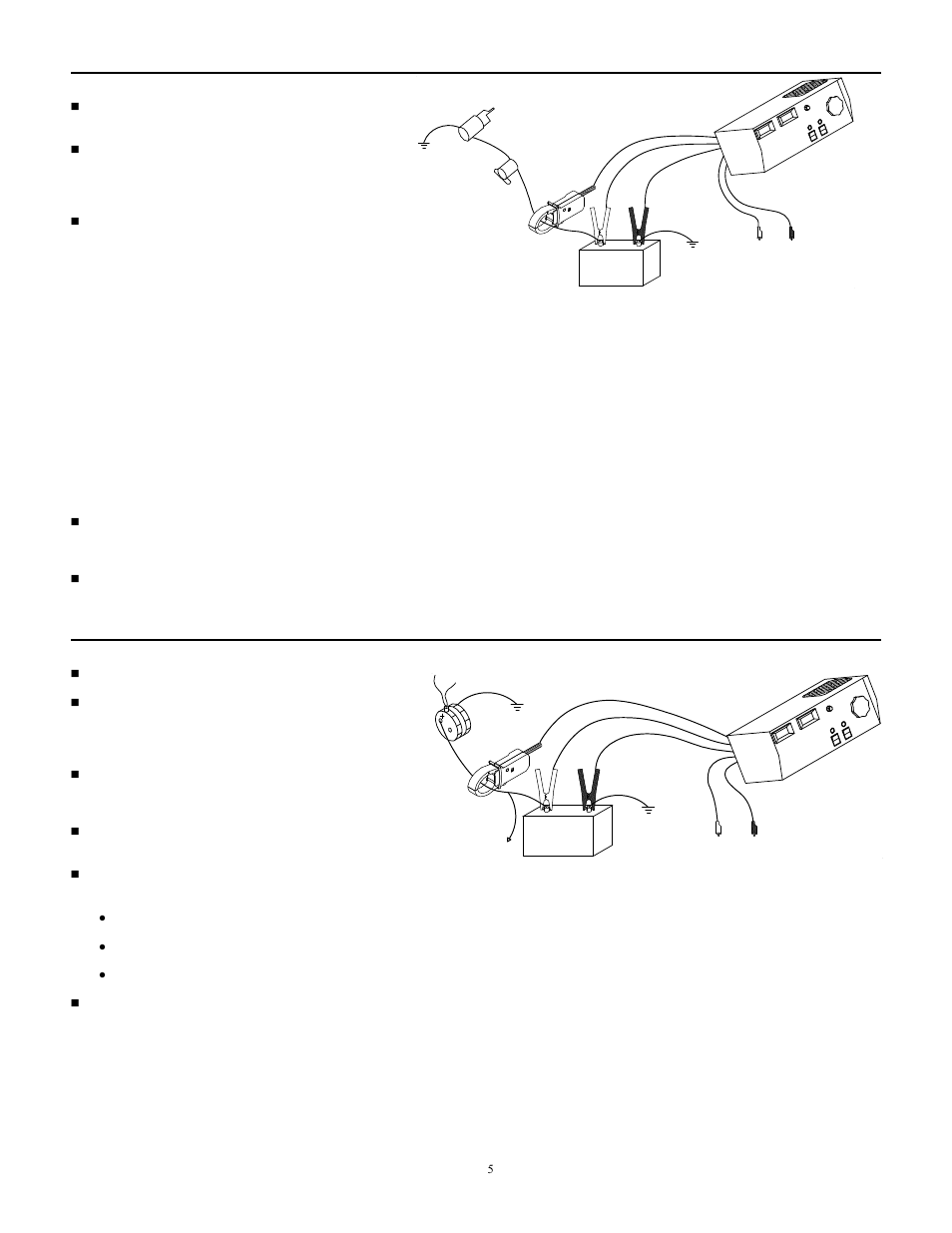 Starter tests, Charging system tests | Associated Equipment 6042 User Manual | Page 5 / 8