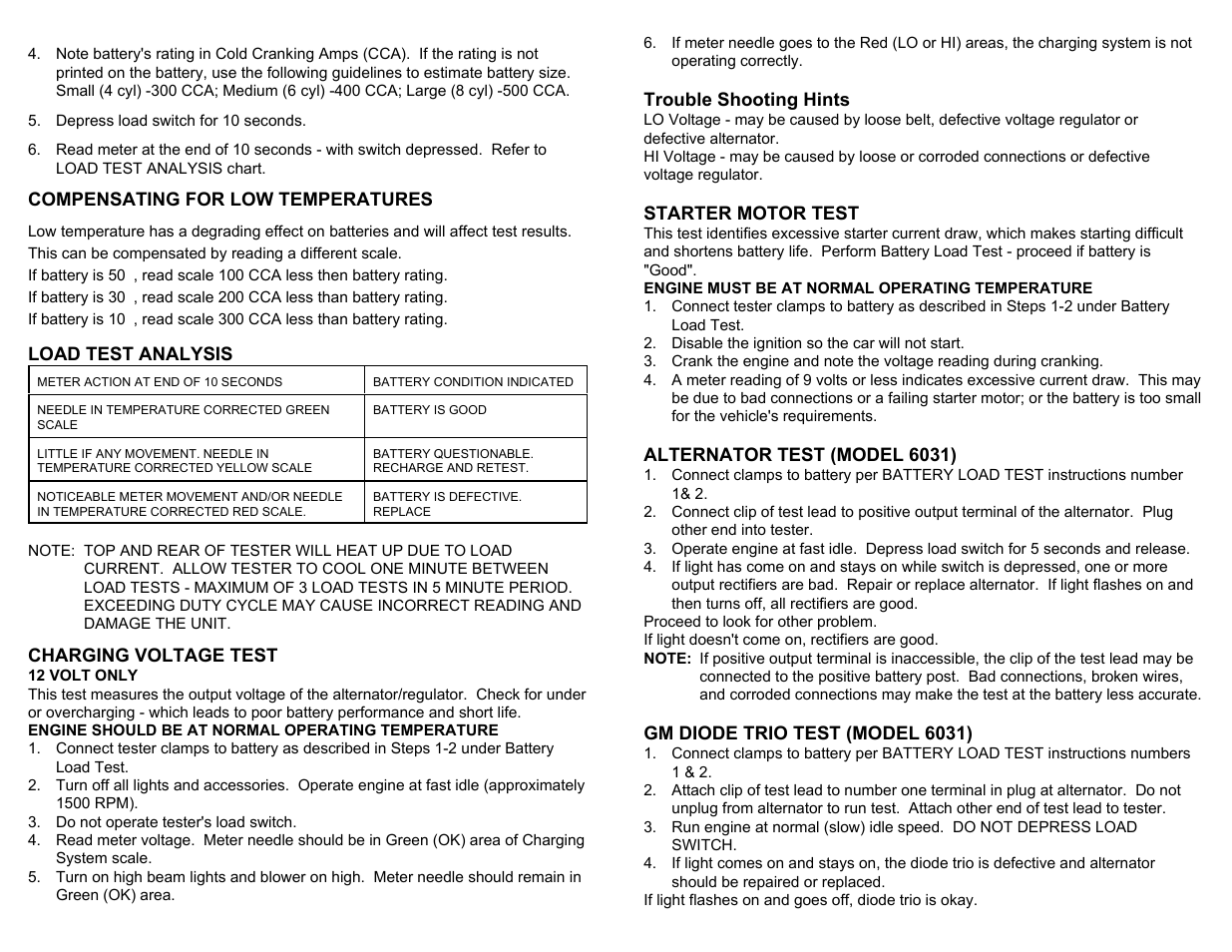 Associated Equipment 6031 User Manual | Page 2 / 3