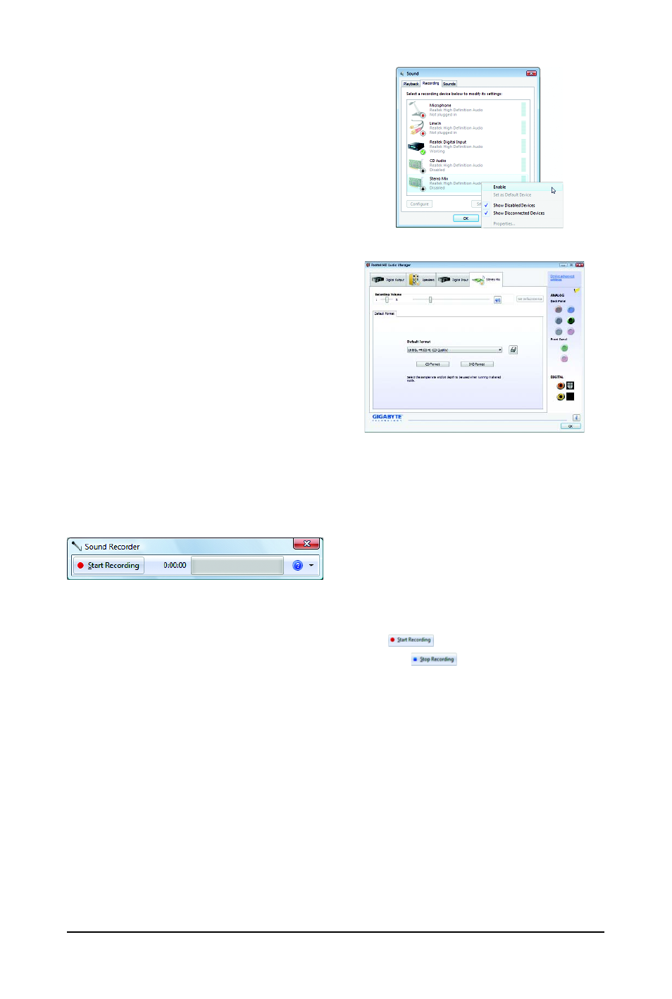 2-5 using the sound recorder | GIGABYTE GA-MA790XT-UD4P User Manual | Page 102 / 112