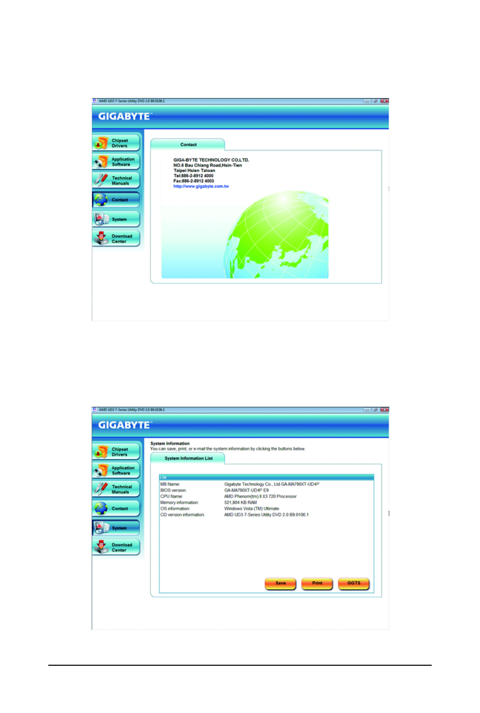 4 contact, 5 system | GIGABYTE GA-MA790XT-UD4P User Manual | Page 59 / 112
