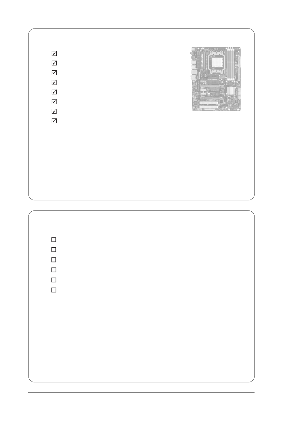 Box contents, Optional items | GIGABYTE GA-MA790XT-UD4P User Manual | Page 6 / 112