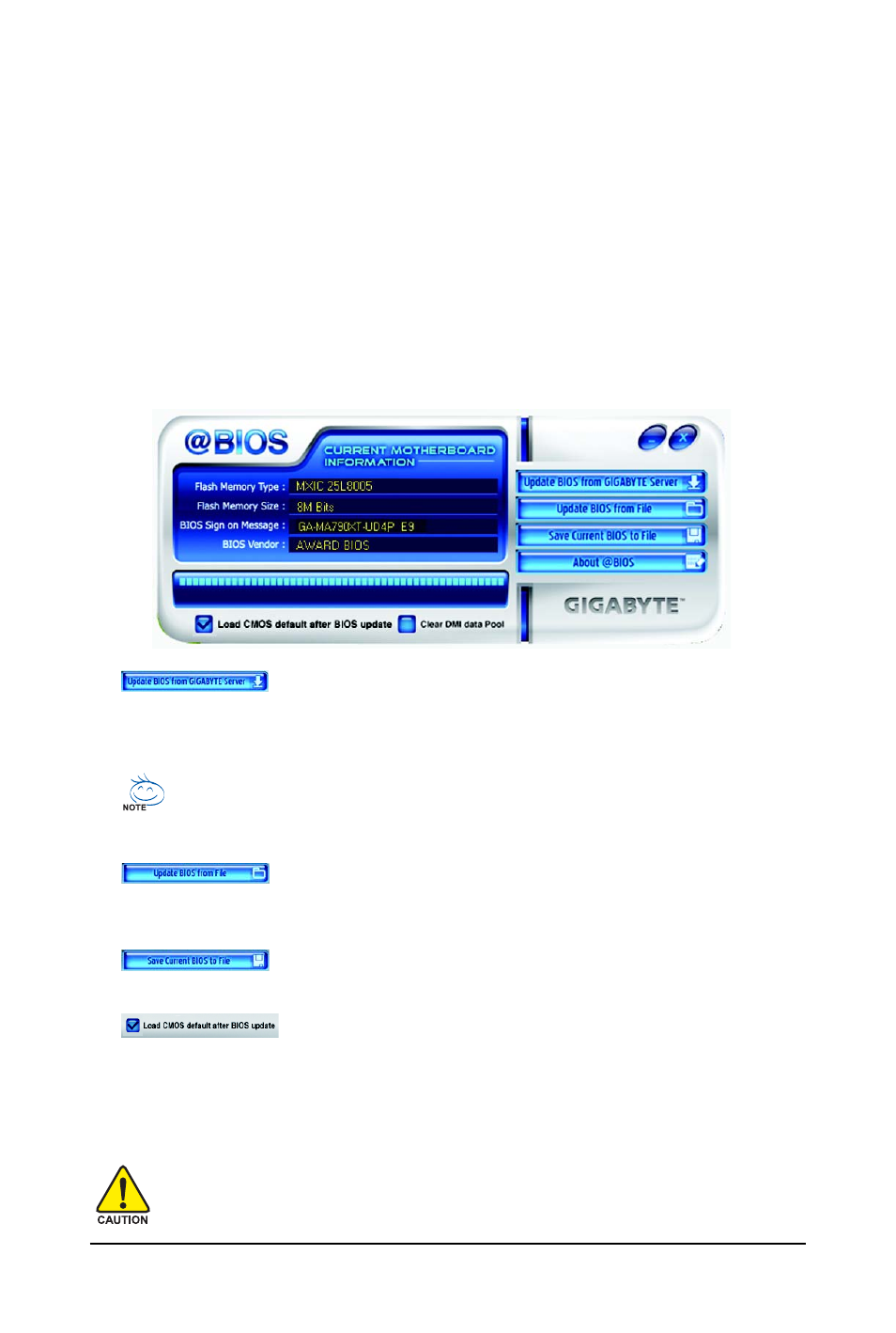 2-2 updating the bios with the @bios utility | GIGABYTE GA-MA790XT-UD4P User Manual | Page 67 / 112
