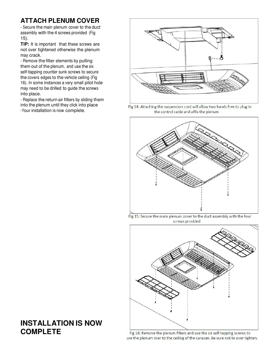 Installation is now complete | atwood Air Conditioners (13500, 15000) User Manual | Page 9 / 14