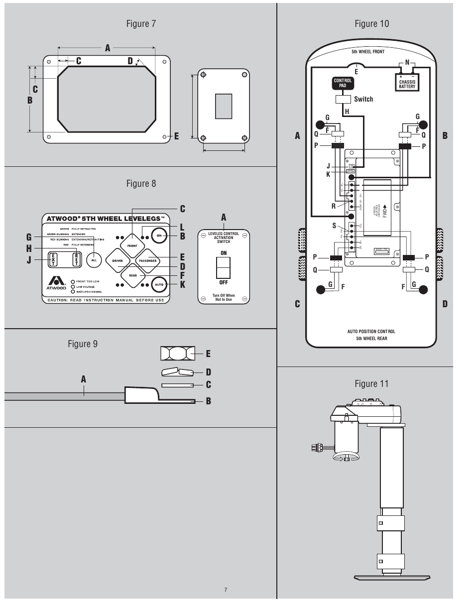 Ae d c b | atwood Levelegs System (towable RV's) User Manual | Page 6 / 6