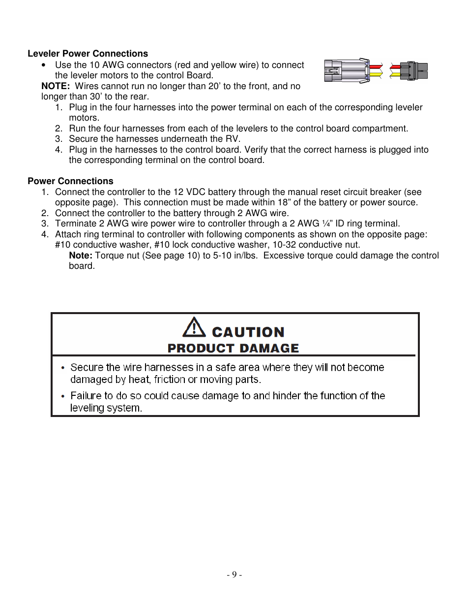 atwood Levelegs 5th Wheel Leveling IOM User Manual | Page 9 / 22