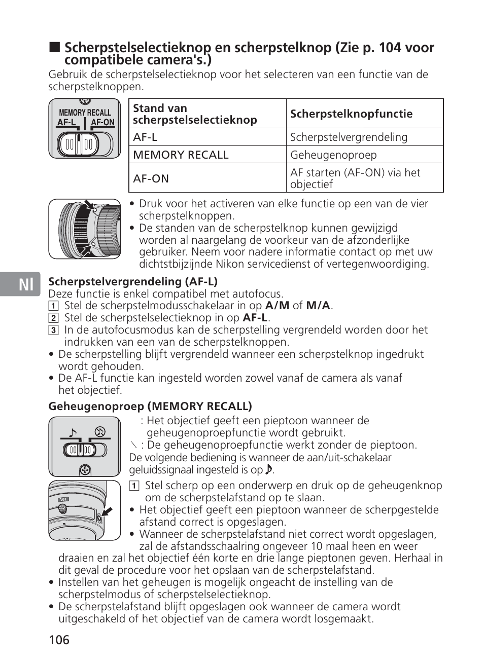 Jp en de fr es se ru nl it ck ch kr | Nikon 200-400mm f 4G ED AF-S VR II Zoom-Nikkor User Manual | Page 106 / 212
