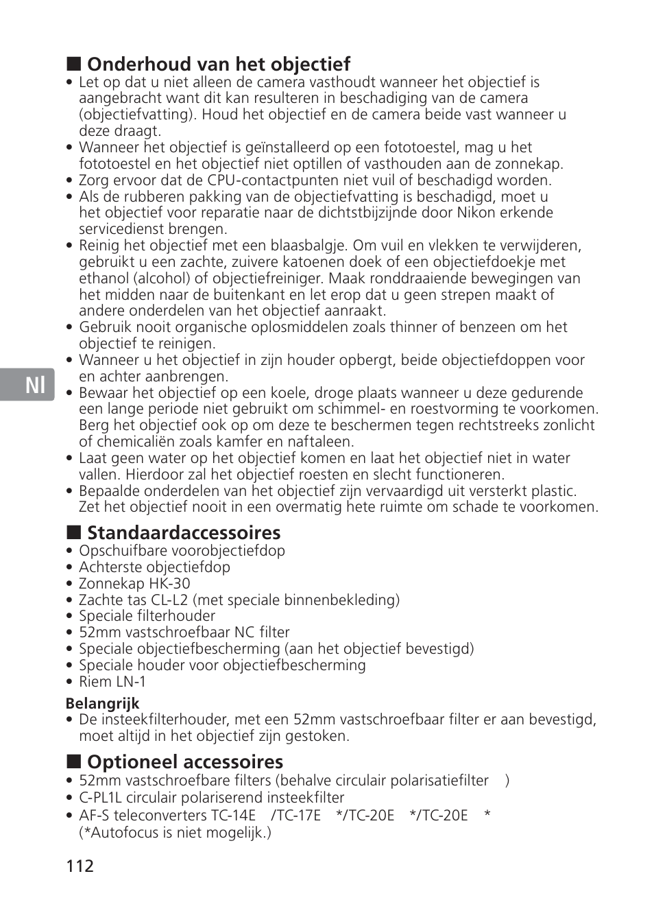 Jp en de fr es se ru nl it ck ch kr | Nikon 200-400mm f 4G ED AF-S VR II Zoom-Nikkor User Manual | Page 112 / 212