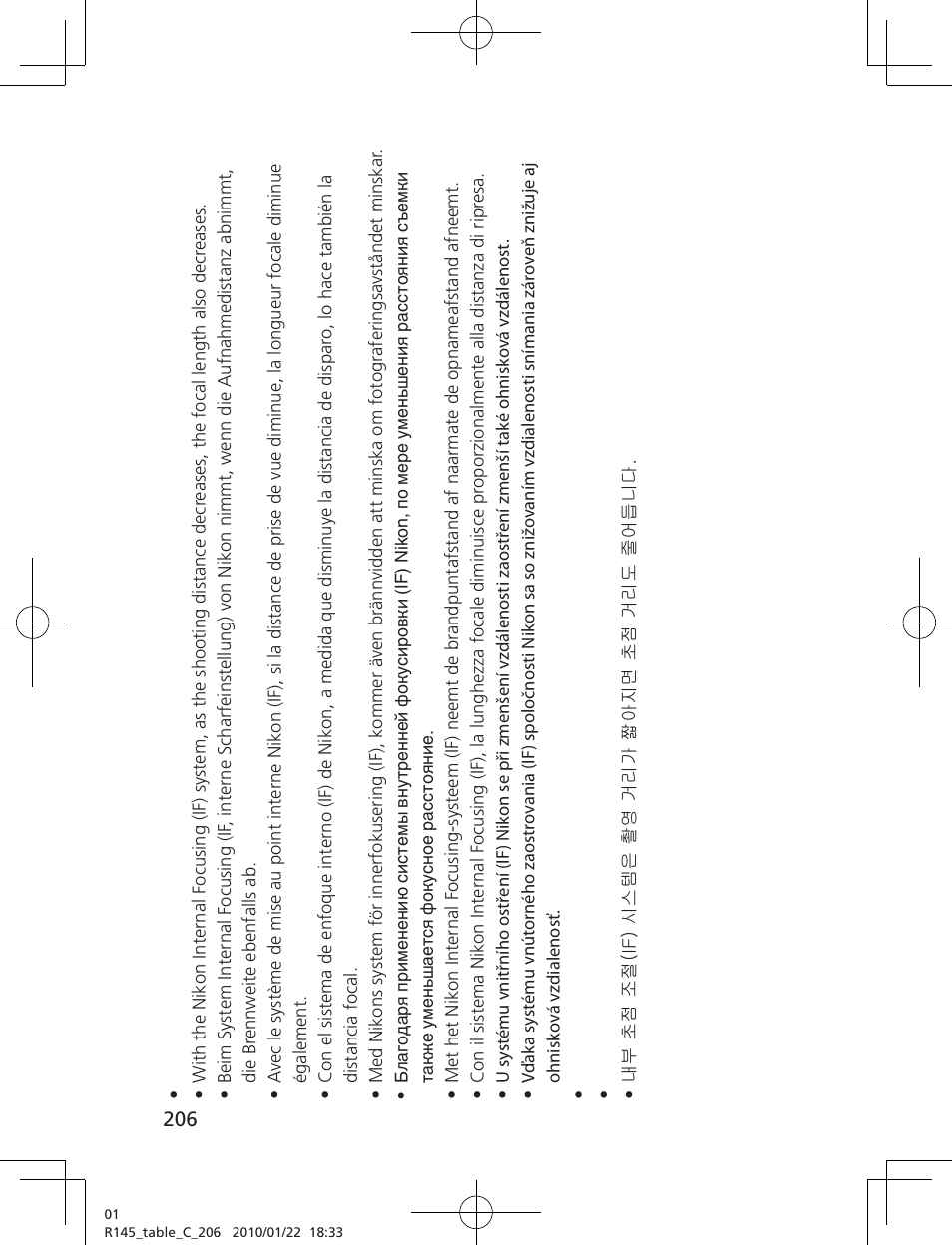 Nikon 200-400mm f 4G ED AF-S VR II Zoom-Nikkor User Manual | Page 206 / 212