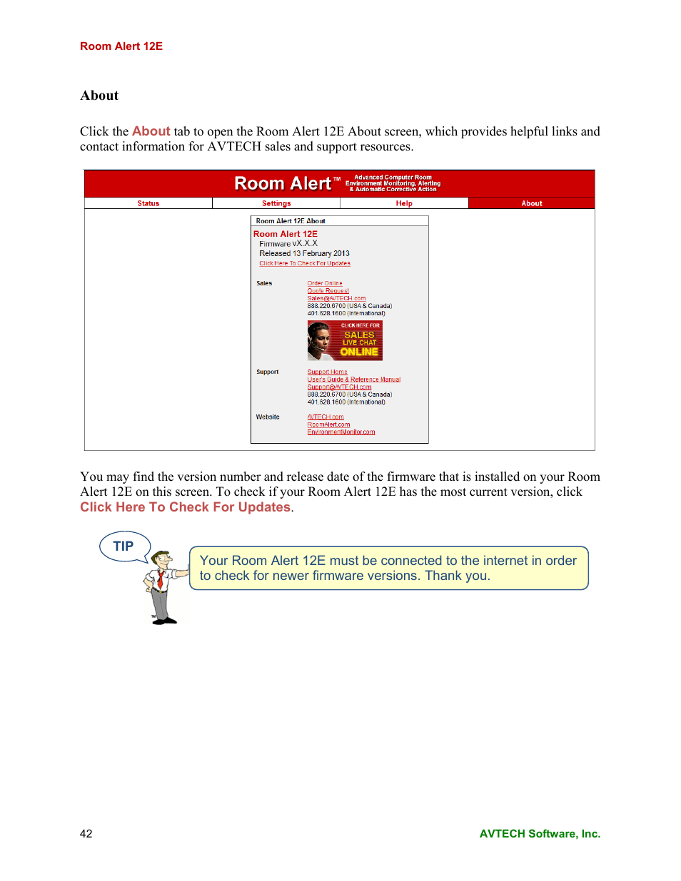 AVTECH Room Alert 12ER Monitor (RA12E-TH1-RAS) User Manual | Page 46 / 56